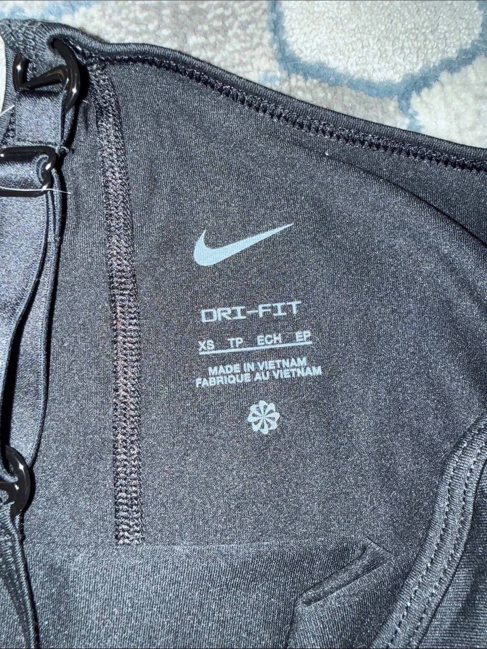 Nike Black Racerback Tank with White Swoosh